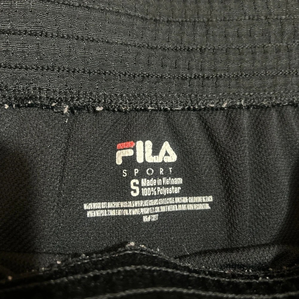 Fila women’s Black Athletic Shorts with Light Pink Trim - Picture 3 of 4
